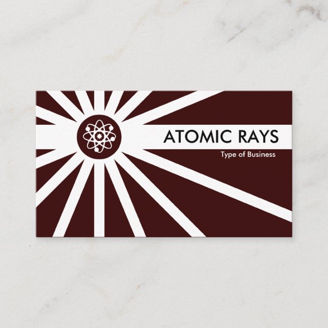 Atomic Rays - Brown Visitkort (Framsida)