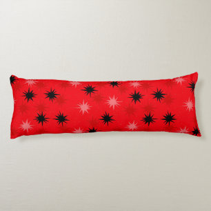 Atomic Red Starbursts Body Pillow Kroppskudde