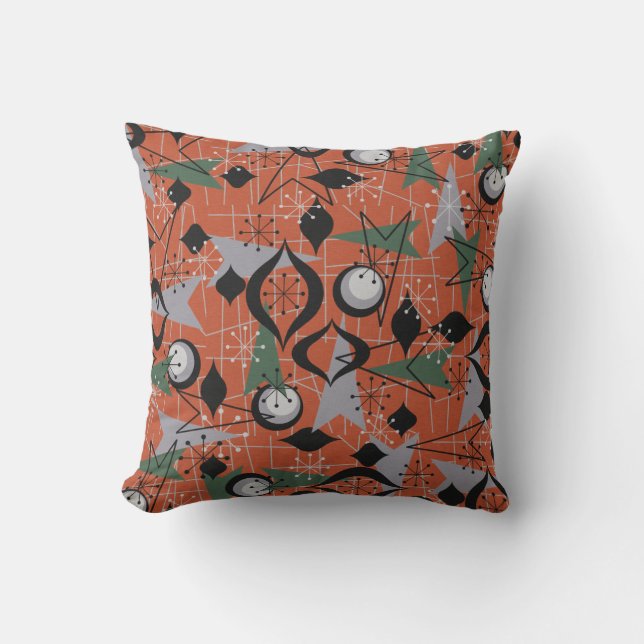 Atomic Retro, 50 Stil Dekorativ kudde (Framsida)