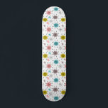 Atomic Retro Starburst Mönster Mini Skateboard Bräda 18,5 Cm<br><div class="desc">Roligt 1950:s retro-atomiska starster mönster i blått,  gult,  rosa och lera.</div>
