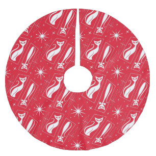 Atomic Star Cat MidCentury Modern God jul Julgransmatta Borstad Polyester