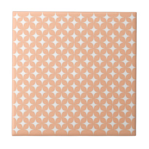Atomic Starburst Gnistra Retro Peach Fuzz Mönster Kakelplatta
