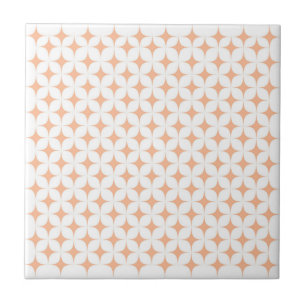 Atomic Starburst Gnistra Retro Peach Fuzz Mönster Kakelplatta