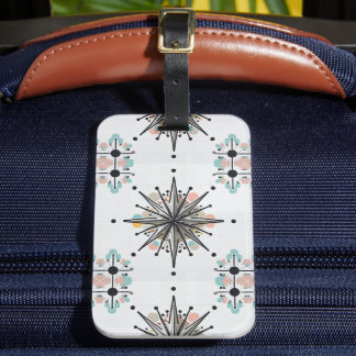 Atomic Starburst Retro Mid Century Modern Bagagebricka
