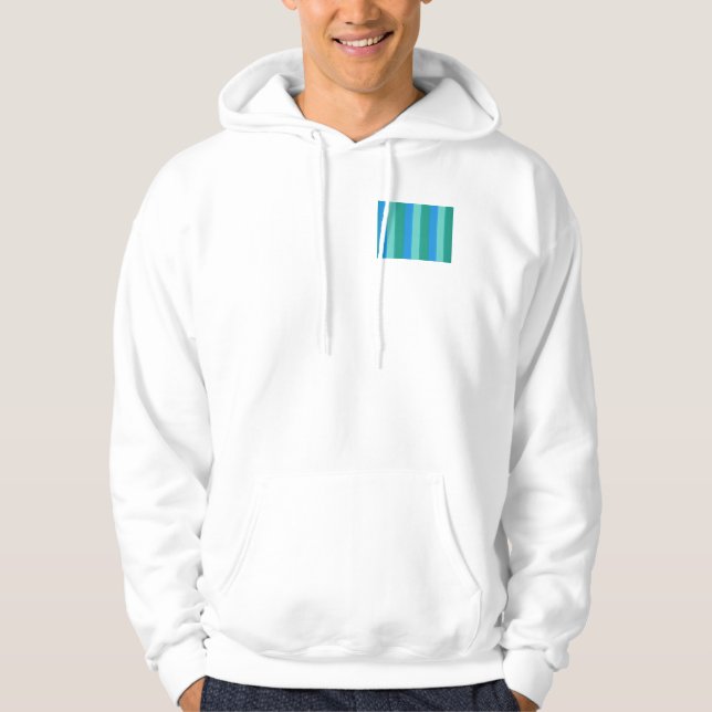 Atomic Teal and Turcos Rand Hoodie (Framsida)