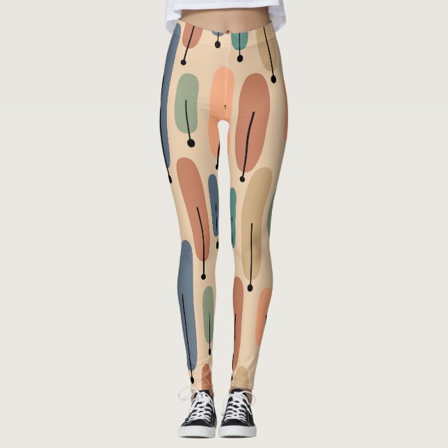 Atomic Träd Retro Leggings (Framsida)