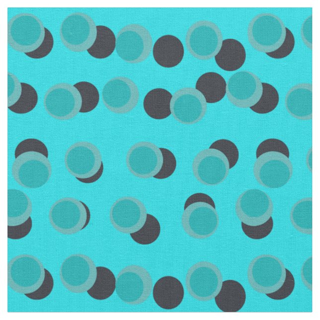 Atomic Turquoise Eclipse - Mid-Century Modern Tyg (Närbild)