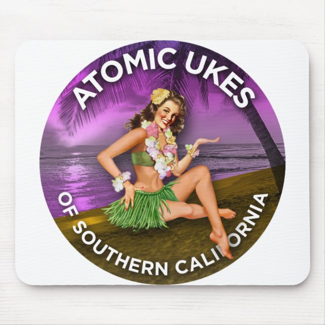 Atomic Ukes Hula Girl Musmatta (Framsidan)