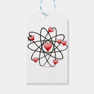 Atomic Valentine Red Hearts Presentetikett