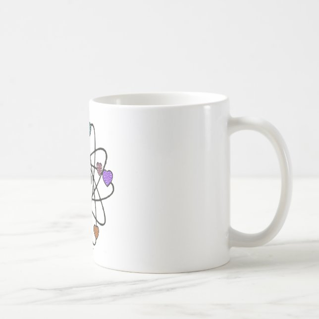 Atomisk Alla Hjärtans Dag Leopardtryckta Hjärtan Kaffemugg (Höger)