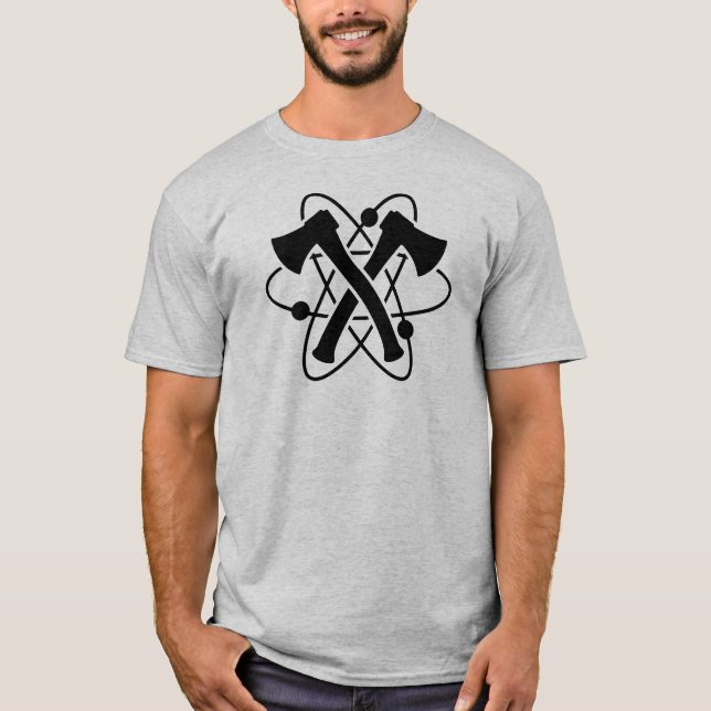 ATOMISK AX-LOGOTYP - FÄRG SHIRT T (Framsida)