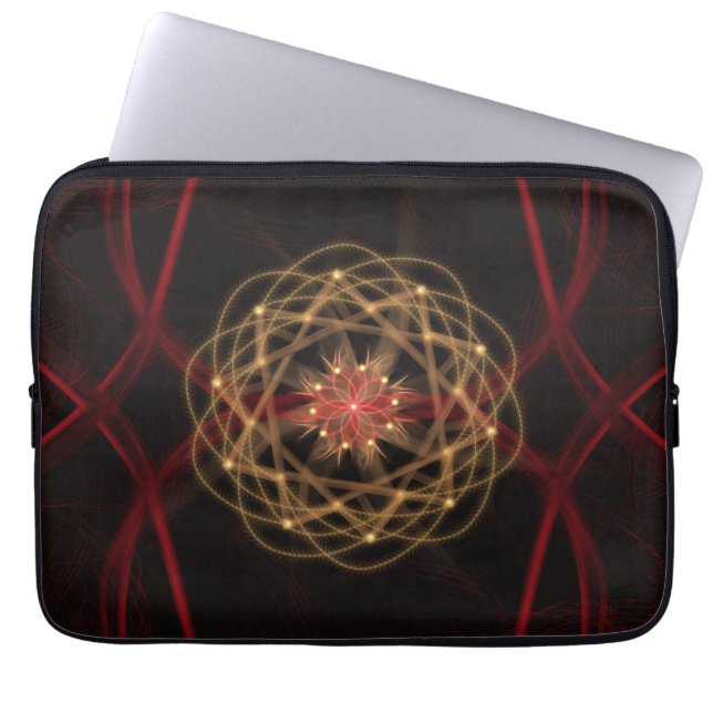 Atomisk Fraktal Utbrott Laptop Fodral (Framsidan)