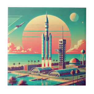 Atomisk Futuristisk Ny Florida-Startplats Kakelplatta