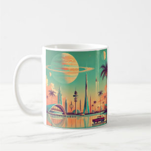 Atomisk Futuristisk Nya Florida Kaffemugg