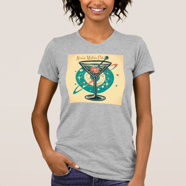 Atomisk Martini Klubb Rymdåldern T Shirt (Framsida)