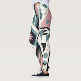 Atomisk Retroörn Geometriskt Mönster Leggings
