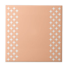 Atomisk stjärnexplosion Glitter Retro Peach Fuzz M Kakelplatta