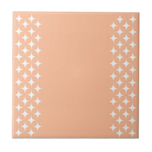 Atomisk stjärnexplosion Glitter Retro Peach Fuzz M Kakelplatta