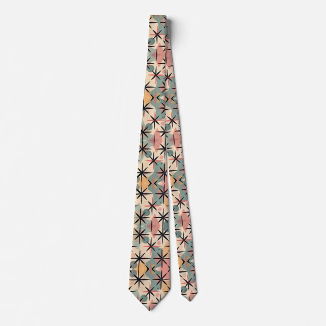 Atomisk stjärnexplosion Mid Century Modern pastell Slips (Framsida)