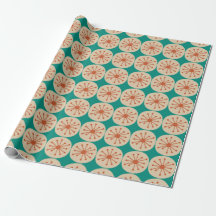 Atomiska prickar Mid Century Modern Orange Beige T