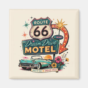 Atomiskt neonvägmärke som souvenir magnet