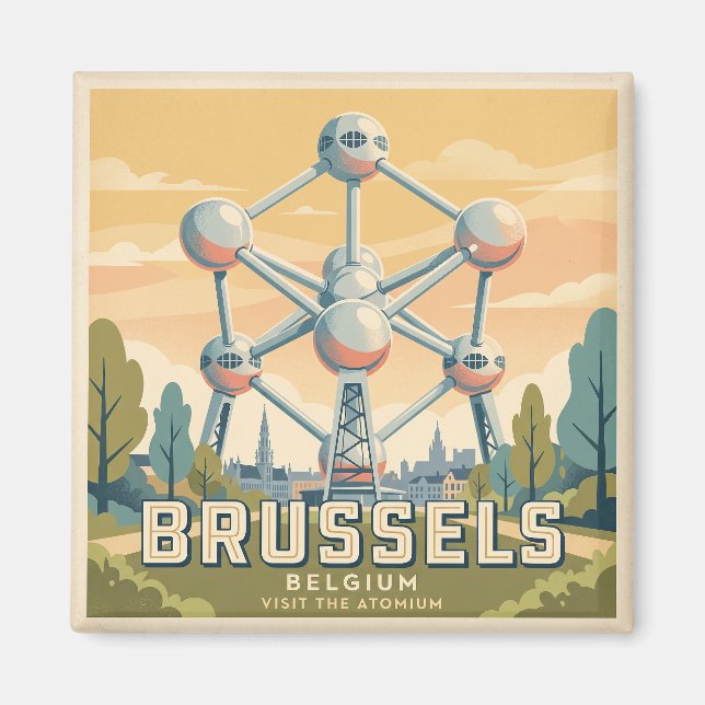 Atomium Belgien Magnet (Framsidan)
