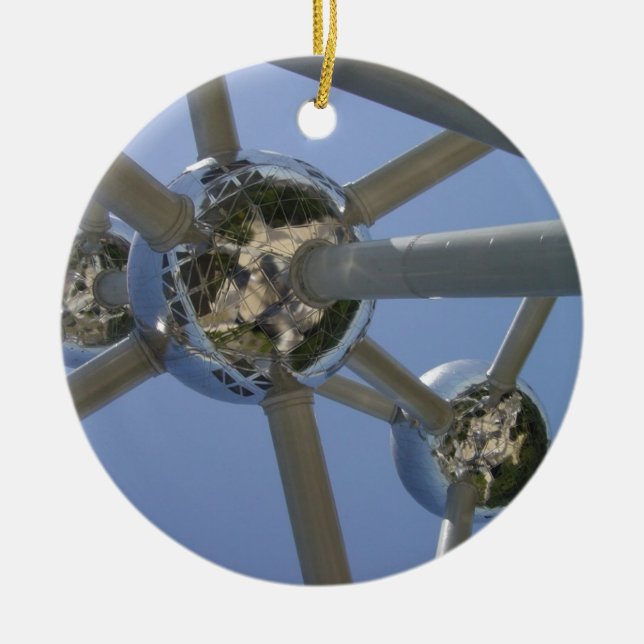 Atomium Bryssel, Belgien Julgransprydnad Keramik (Framsidan)