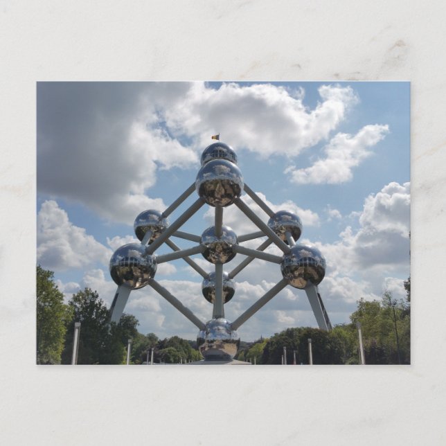 Atomium Byggnad, Bryssel, Belgien Vykort (Framsida)