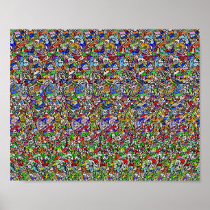 Atomium - Gömt 3D-utskrift Poster