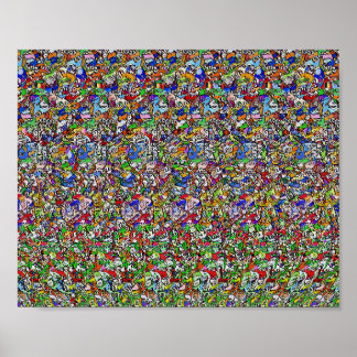 Atomium - Gömt 3D-utskrift Poster