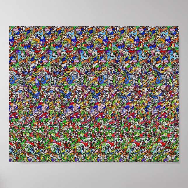 Atomium - Gömt 3D-utskrift Poster (Framsidan)