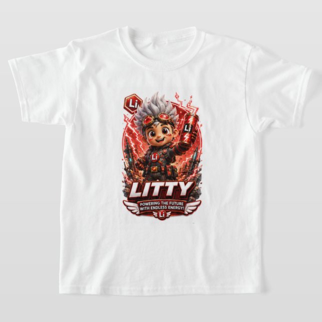  ATOMIVRA Litium Karaktär  T Shirt (Laydown)