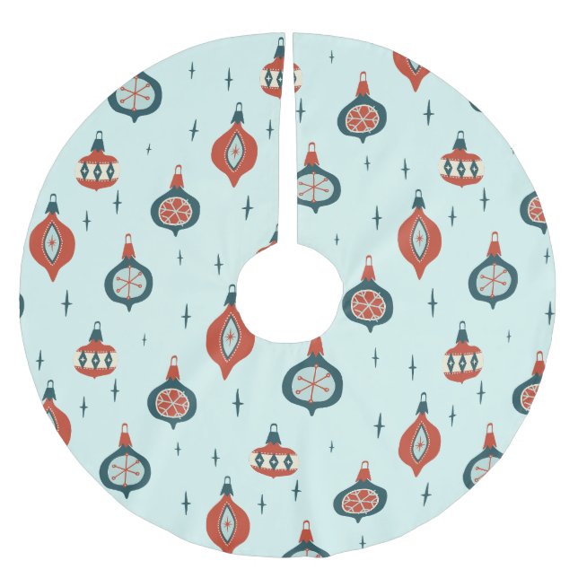 Atomjul i mitten av århundradet julgransmatta borstad polyester (Framsidan)