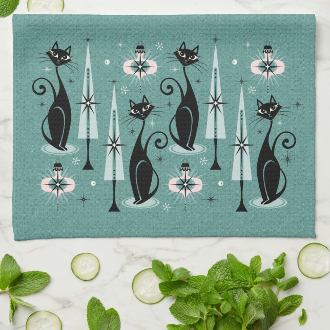 Atomjulen i mitten av århundradet ©studioxtine Kat Kökshandduk (Vikta)