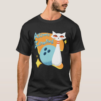 Atomkatt i modern Bowling-design i mitten av århun T Shirt