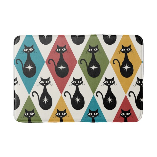 Atomkatter i mitten av århundradet på Harlequindia Badrumsmatta (Framsidan)