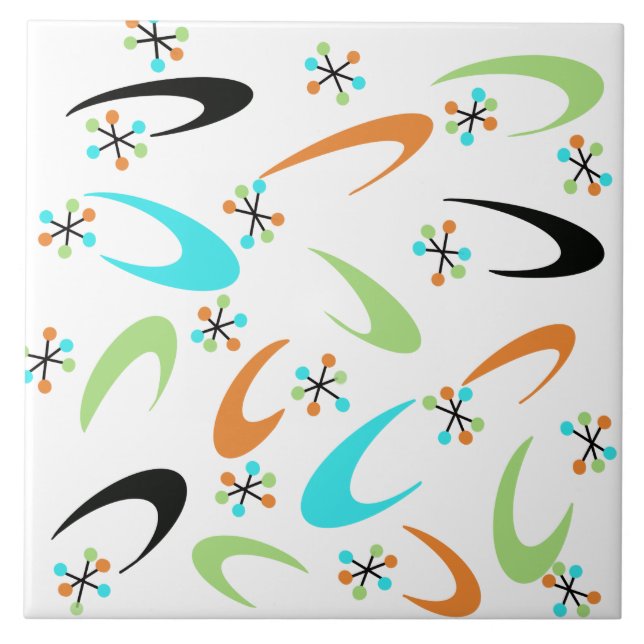 Atomkeramiskt plattor under mitten av århundradet kakelplatta (Framsidan)