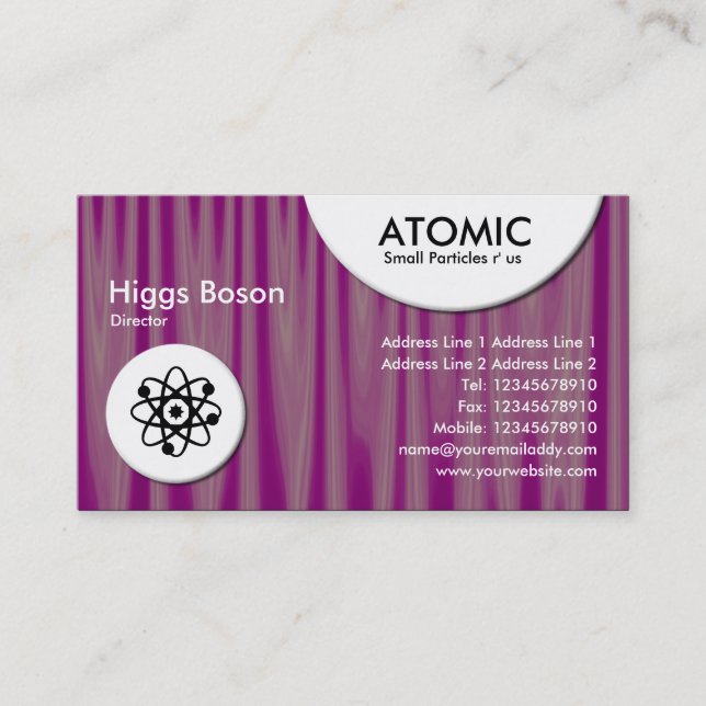 Atomkretsar - Drapery 06 Visitkort (Framsida)