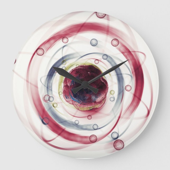 Atompartikeln tar tid på stor klocka (Framsida)