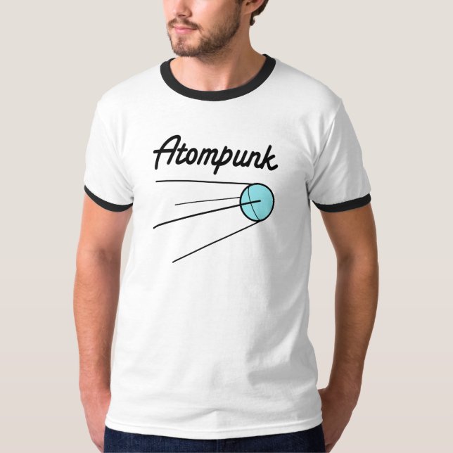 Atompunk manarSputnik T-tröja Tee Shirt (Framsida)