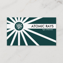 Atomrayer - Mörk Teal Grönt Visitkort