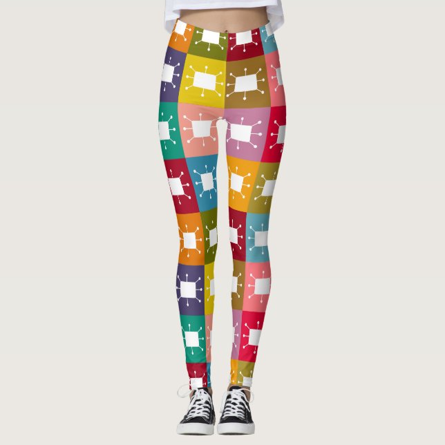 Atomrektanglar Leggings (Framsida)