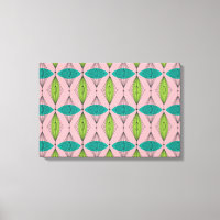 AtomRosa Ogee & Starburst Wrapped Canvas