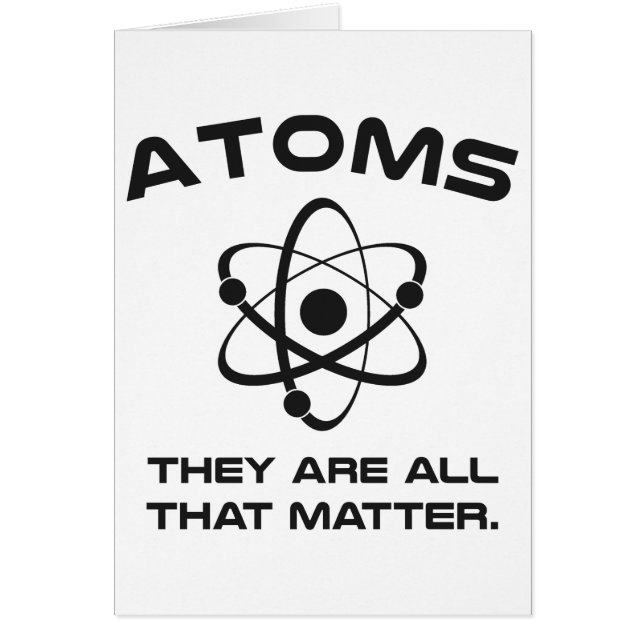 Atoms är de alla som betyder hälsningskort (Framsidan)