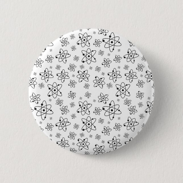 Atoms Retro Atomic Age Mönster Knapp (Framsida)