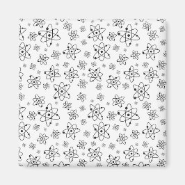 Atoms Retro Atomic Age Mönster Magnet