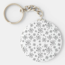 Atoms Retro Atomic Age Mönster Nyckelring