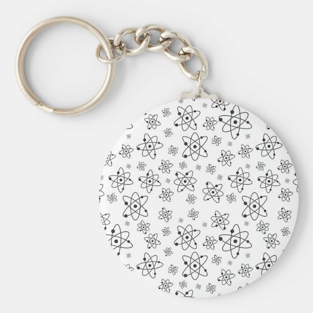 Atoms Retro Atomic Age Mönster Nyckelring (Framsidan)