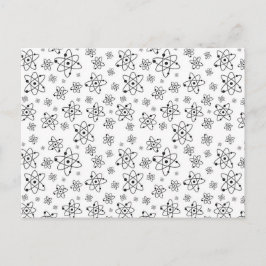 Atoms Retro Atomic Age Mönster Vykort