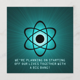 Atomspara datumet Inbjudan, Teal Spara Datumet
